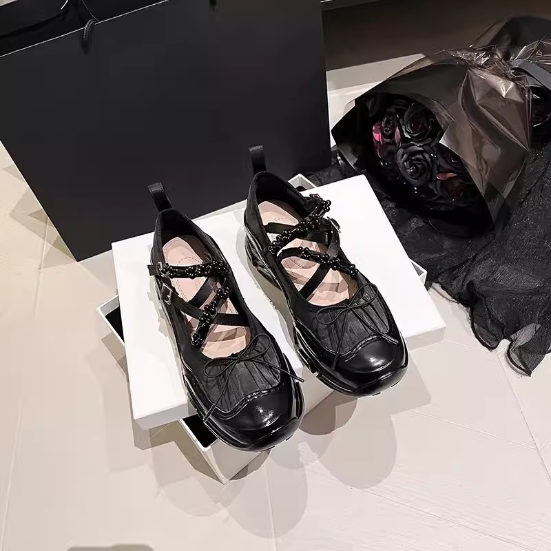 Autumn Chunky Sports 5902f Women Shoes Fashion Shallow Butterfly-knot Platform Sneakers Ladies Casual Flats Outdoor Mary Jane Shoe
