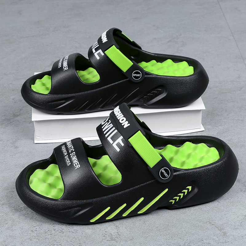 Breathable Men's Massage Slippers Summer Dual-Purpose EVA Sandals Lightweight 2024 Shoes | Plus Size 39-48