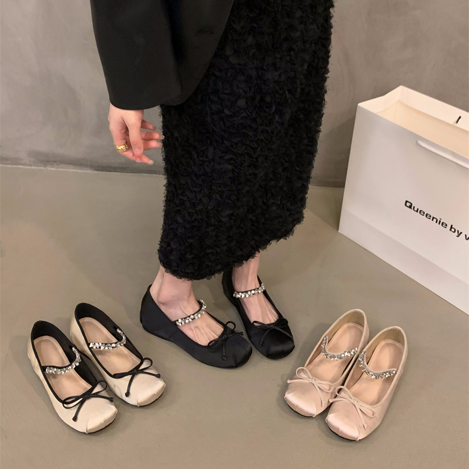 Women's French Spring and Autumn Mary Jane Gentle Ballet Single Shoes