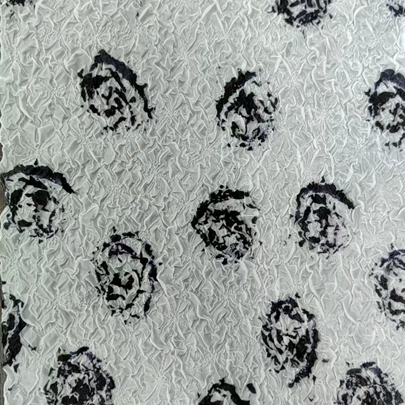 Manufacturer's direct supply of all polyester yarn wrinkled fabric printed fabric clothing fabric