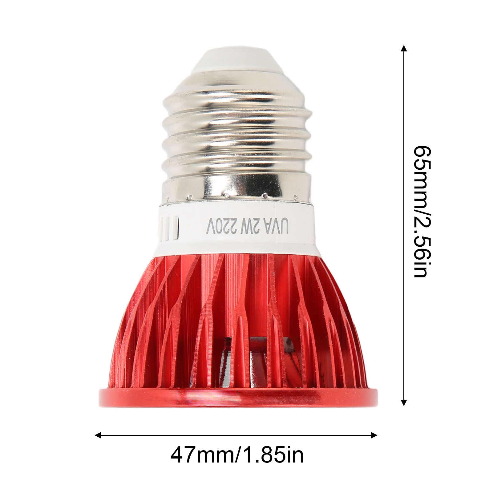 Reptile Heat Lamp Bulb E27 Standard Thread Infrared Basking Light Bulb 2W Energy Saving for for for Lizards