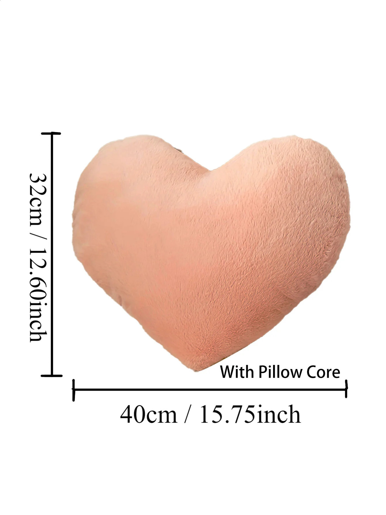 1pc Pink Charming Heart-Shaped Cartoon Plush Pillow - Soft Cozy andDecorative Cushion for Living Room and Bedroom Comfort 240830