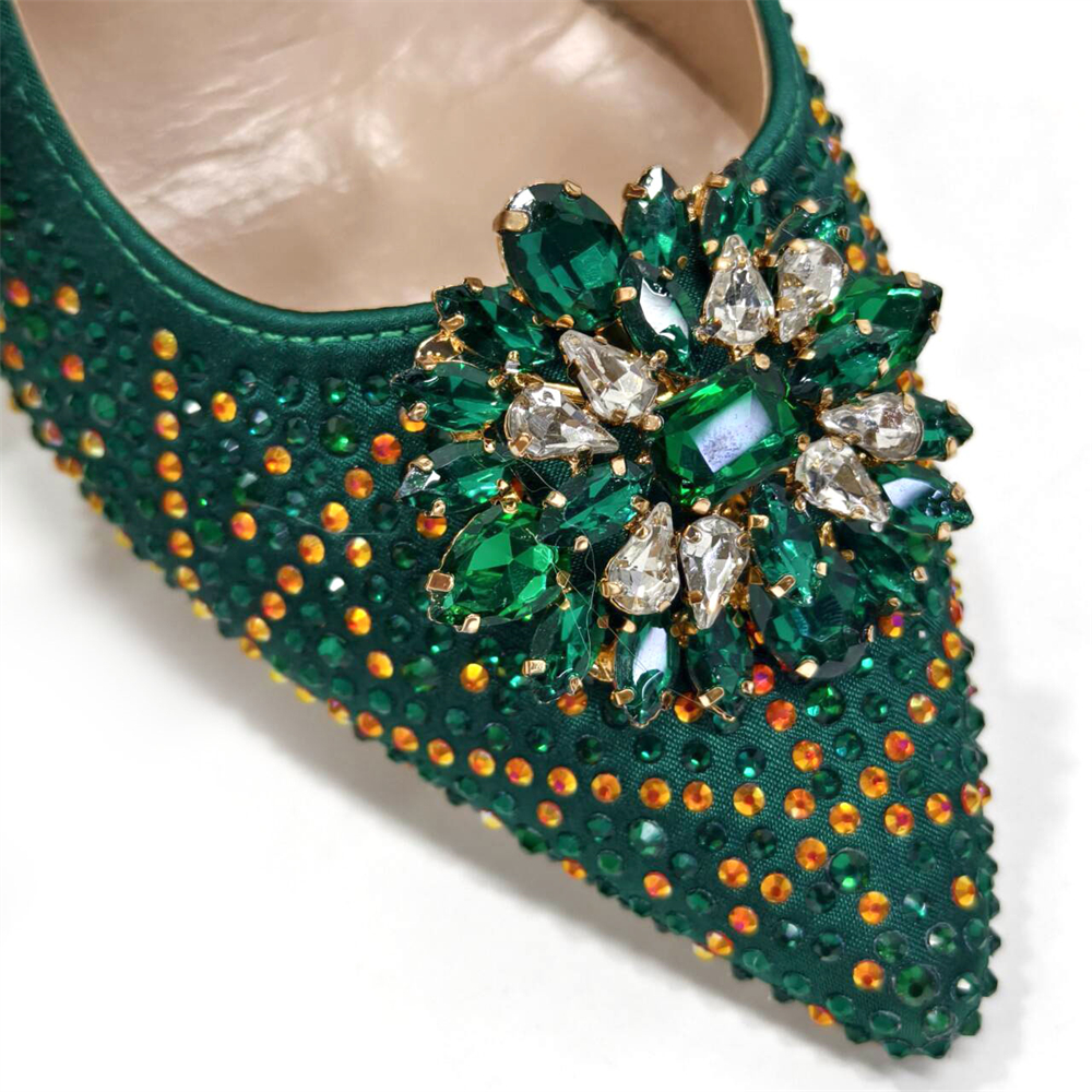 Venus Chan Elegant Pointed-Toe Heeled Sandals 2024 Woman High Heels Rhie New Italian Shoes and Bag for Party