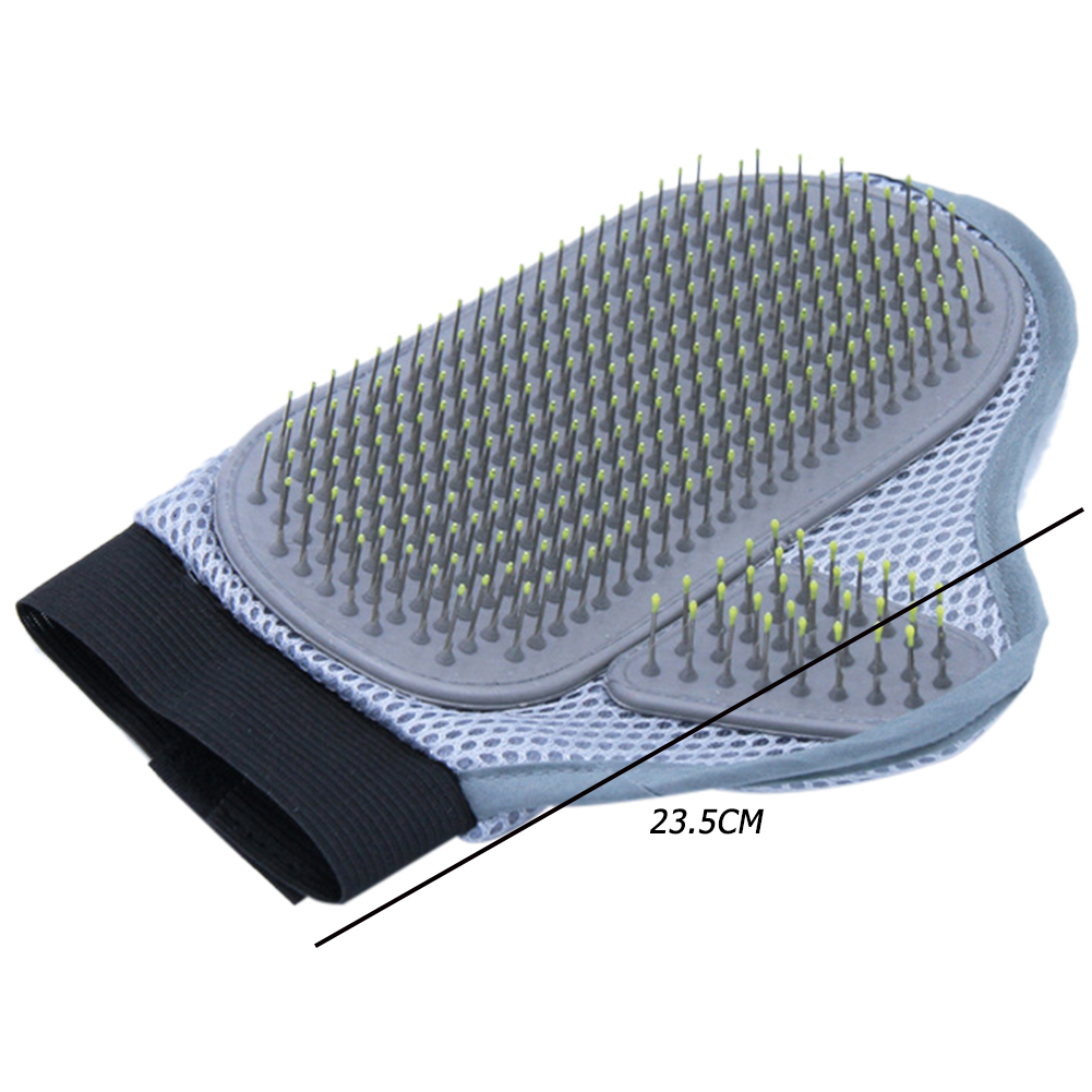 Dog Massage Gloves Soft Bristles Hair Remover Mitt Comfortable Pet Cleaning Mitt for Small Medium Large Dogs & Cats