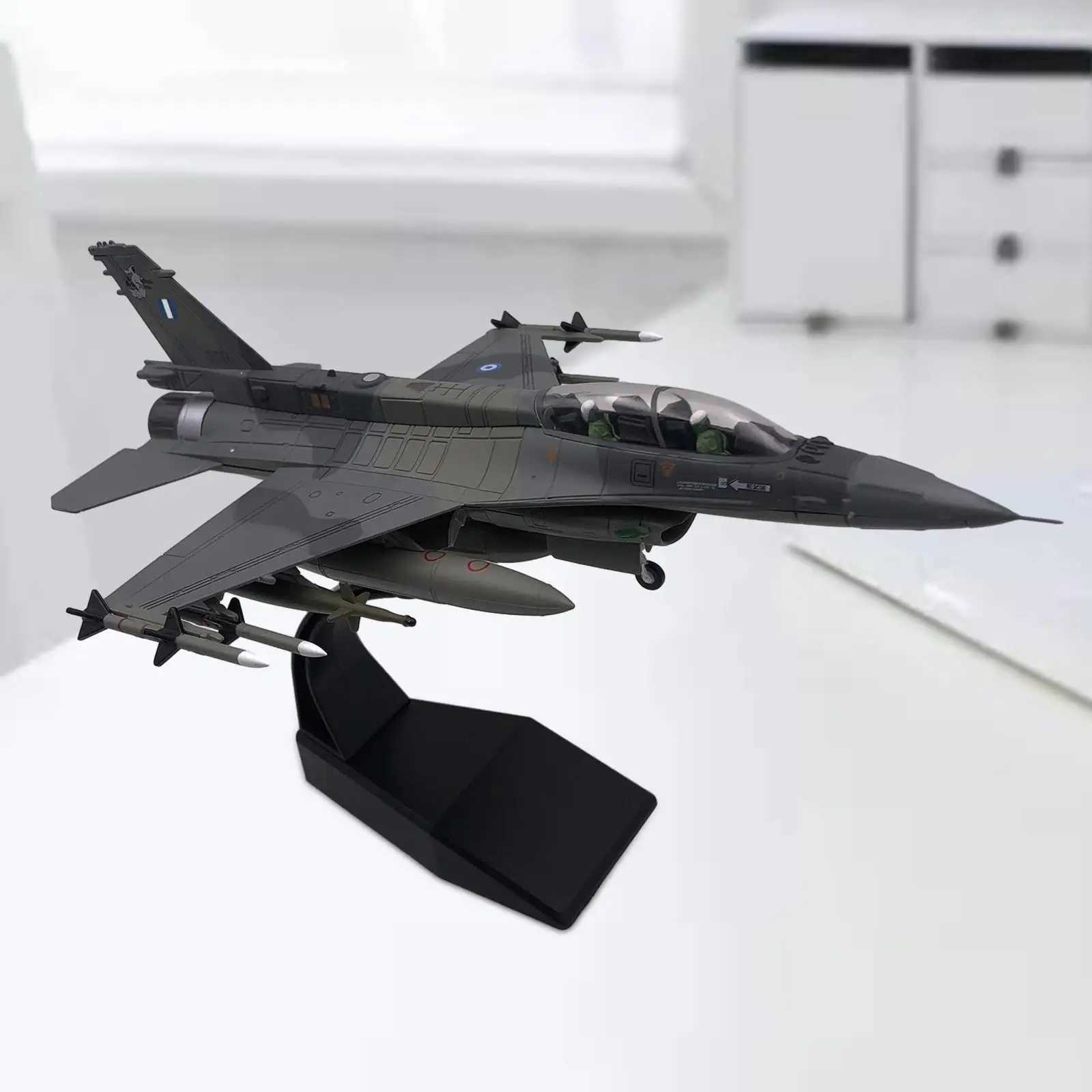 Simulation 1 72 F16 aircraft model with display rack for home bar rack W240830