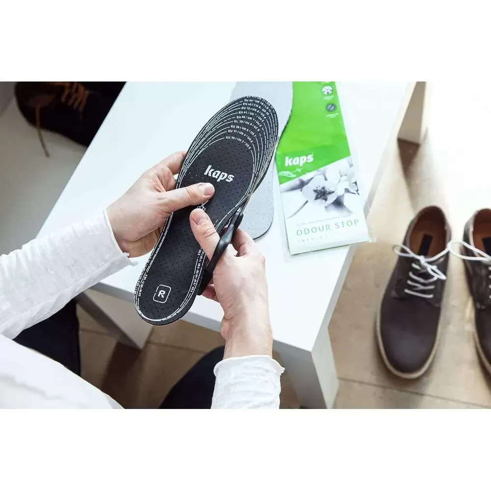 6 Pair Pack Anti Insoles Set with Odor Eating Charcoal, Shoe Inserts, Kaps Odour Stop 79I8#