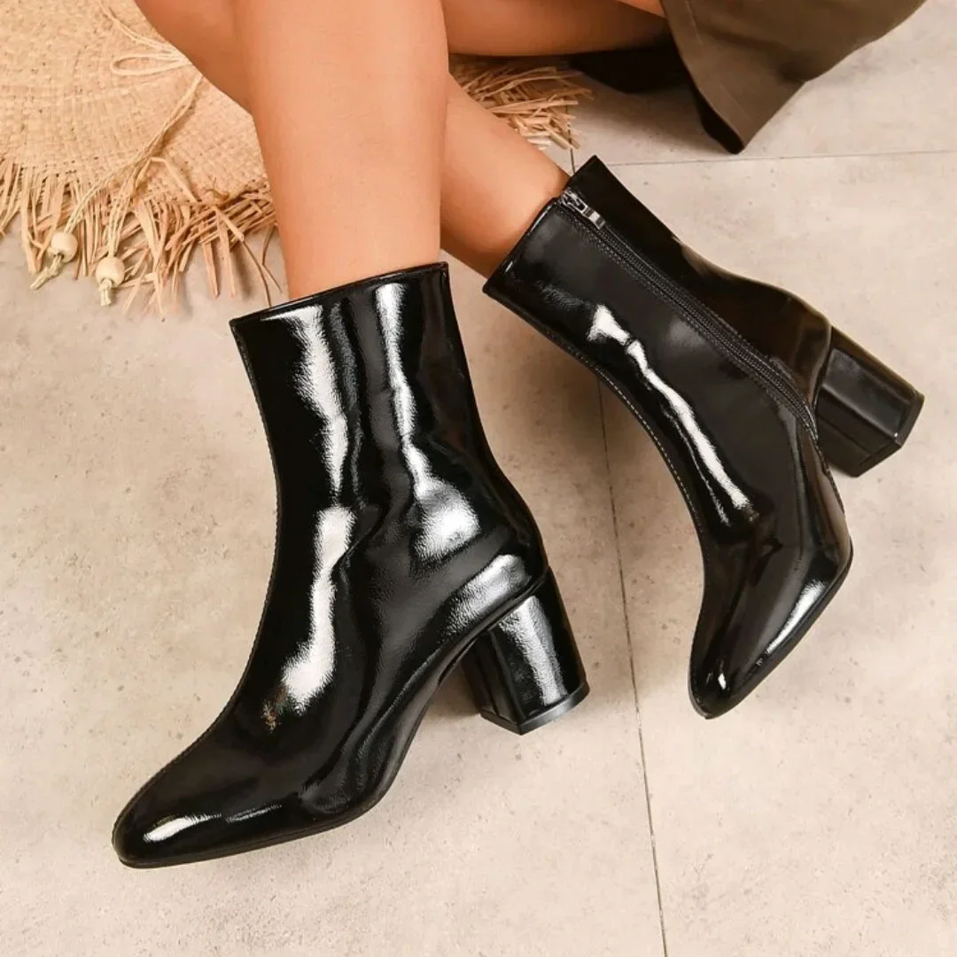 Women High Heels Ankle Chunky Heels Boots Fashion Autumn New Platform Boots Walking Dress Pumps Chelsea Botas Mujer Zapatos