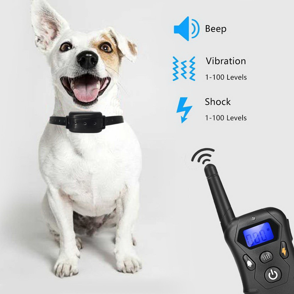 Rechargeable Anti-Bark Bite Training Waterproof Electronic Dog Training Collar With 1 Collar 300g34e