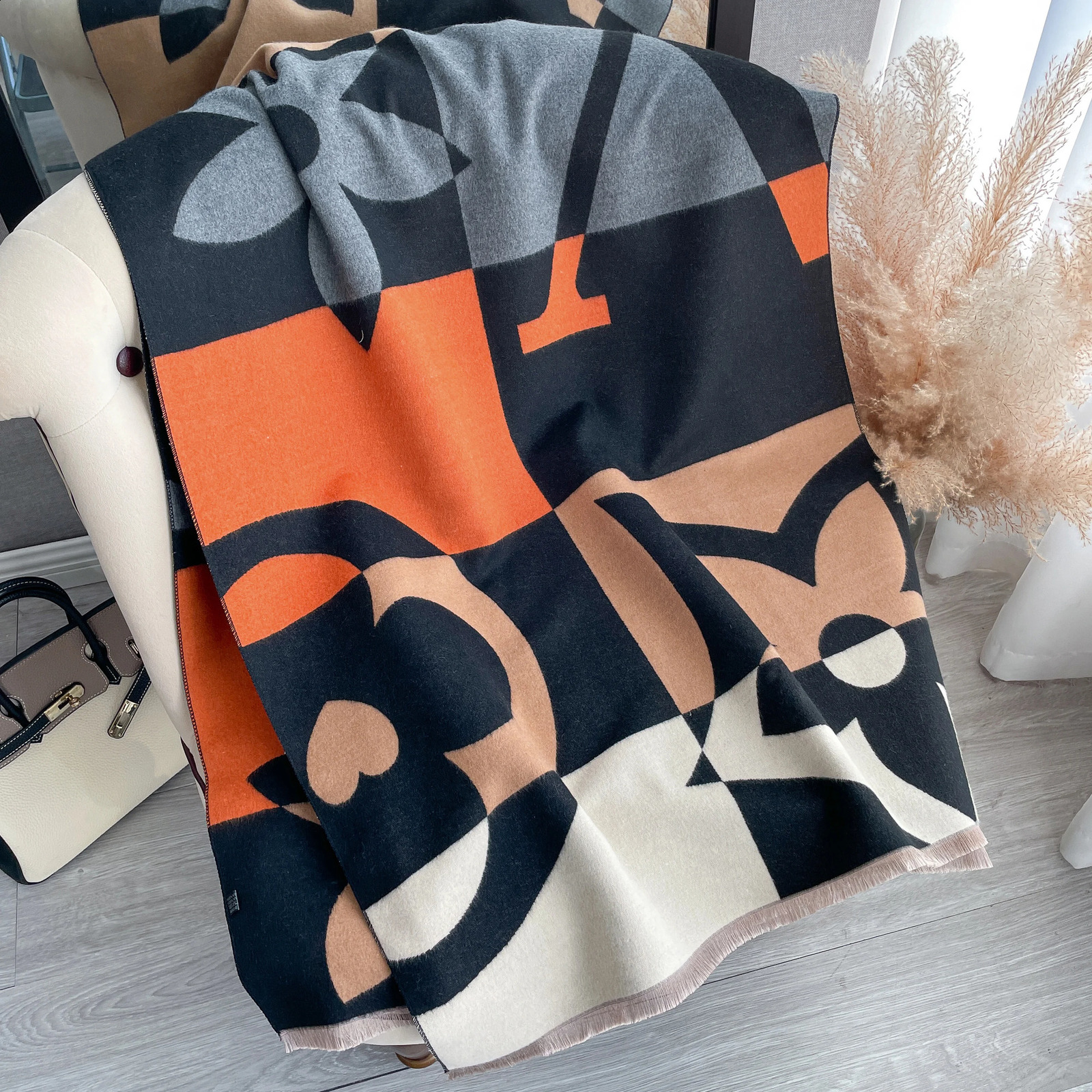 Cashmere Scarf for Women Thick Warm Winter Blanket Female Quality Shawl Wrap Bufanda 2024 Poncho Echarpe Pashmina y240828
