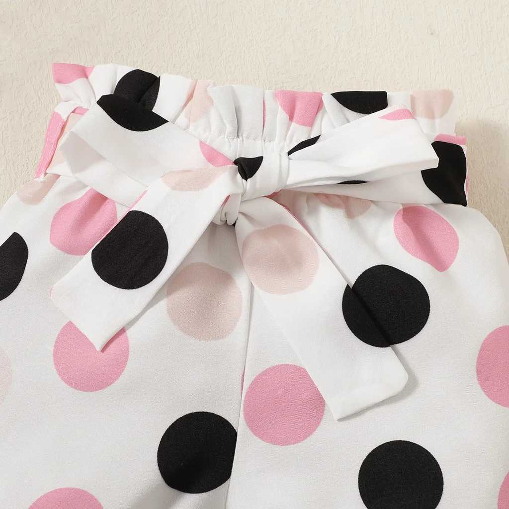 0-18 months newborn baby clothing pleated short sleeved bodysuit+wavy dot short sleeved shirt+headband 3-piece summer clothing set W250218