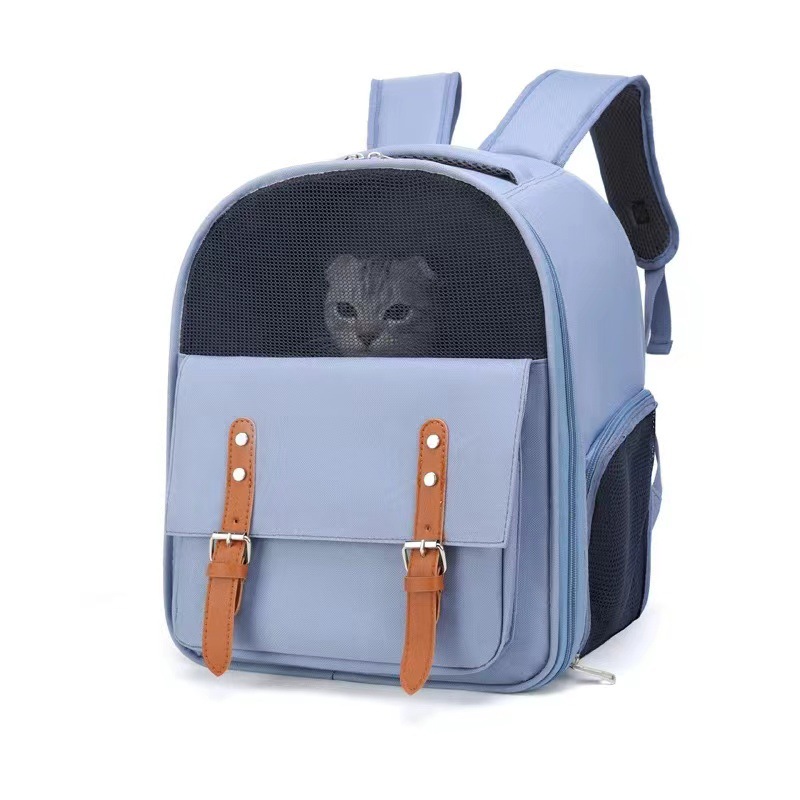 Large Capacity Breathable Cat Carriers Goes Out Bags and Takes The Cat Bag To Ventilate Backpack Pure Color Fashion Pet Backpack
