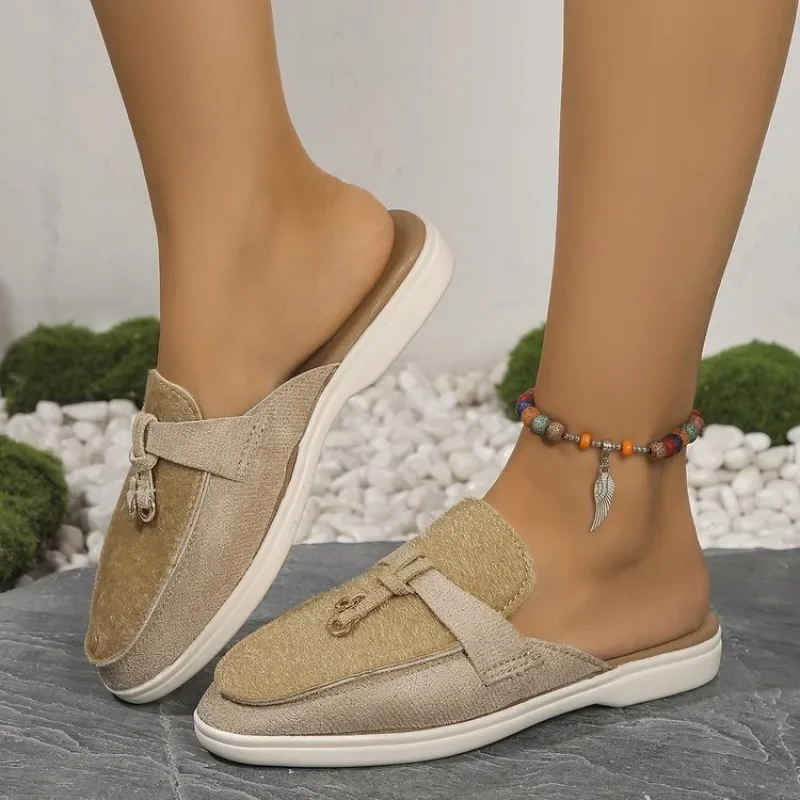 2025 new Loafers New Women Slip on Ladies Flats Brand Spring Autumn Casual Flat Leather Cashmere Single Shoes Plus Size 43 c734