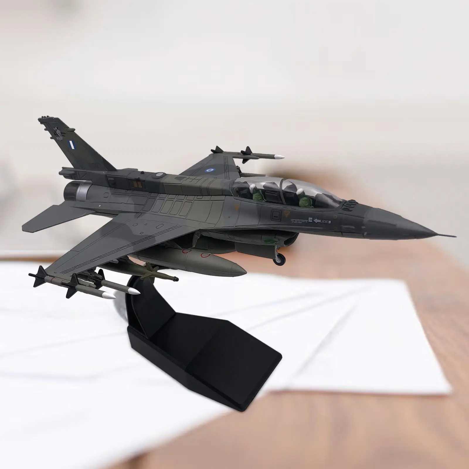Simulation 1 72 F16 aircraft model with display rack for home bar rack W240830