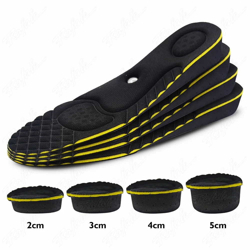 Invisiable Magnet Massage Height Increase Insoles for Women Men 2/3/4/5 cm Up Arch Support Orthopedic Insoles Heighten Lift Pads
