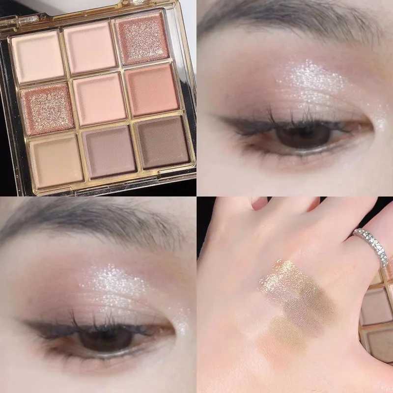 9 Colors Chocolate eye shadow Palette Pearl Matte Earth Color eye shadow Pallete Shiny Sequins eye shadow Lasting Makeup W241230