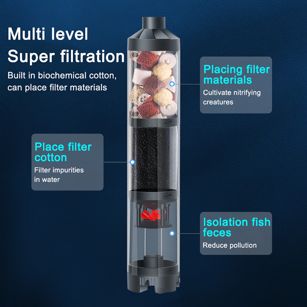 Aquarium Filter Bucket Fish Tank Suction Filter Fish Poop Collector Fish Waste Collector Automatic Filter Aquarium Tool