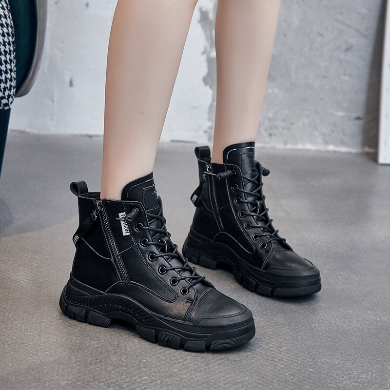 Women's Sneakers Boots 2024 New Casual Women's Ankle Boots Round Toe Non-slip Flat Women's Booties