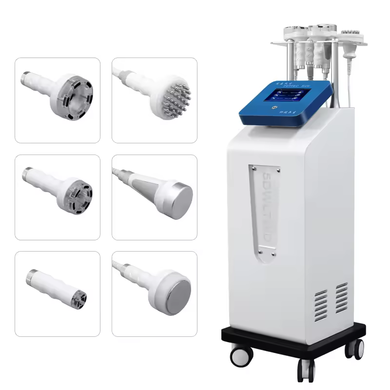 6 in 1 80K Cavitation Ultrasonic Body Slimming Machine Multi-Polar Anti-Wrinkle Rejuvenation Skin Lift Tighten 5D Carving Vacuum Liposuction Body Shap