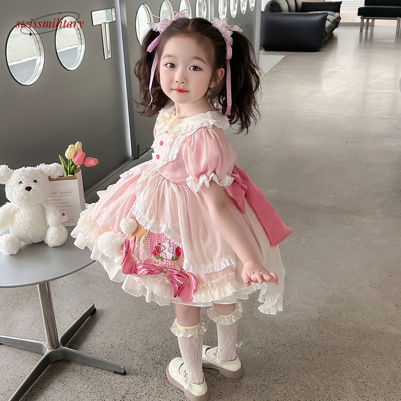 Cute Lolita Princess Collection 2024 New Summer Baby Girl Bow Birthday Dress F16.5-08.31
