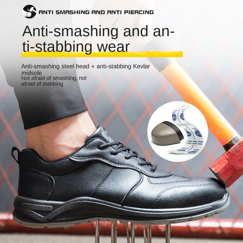 6KV Insulation Safety Work Shoes For Men And Women Waterproof Black Leather Shoes Non-slip Kitchen Shoes Indestructible Boots 240830