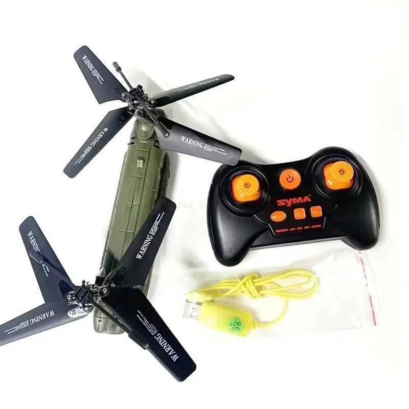 Syma Remote-Controlled Helicopter 2.4G Hz S026h, Chinook Military Transport RC Armed Aircraft, Kids' Birthday Gift, Non-Toxic ABS Material, 360° 