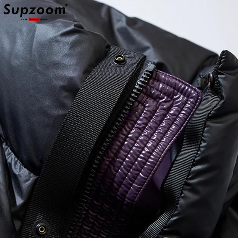 Supzoom Top Fashion Arrival Letter Leather Bracket Collar Autumn and Winter Mens Womens Warm Thick Down Vest 240830