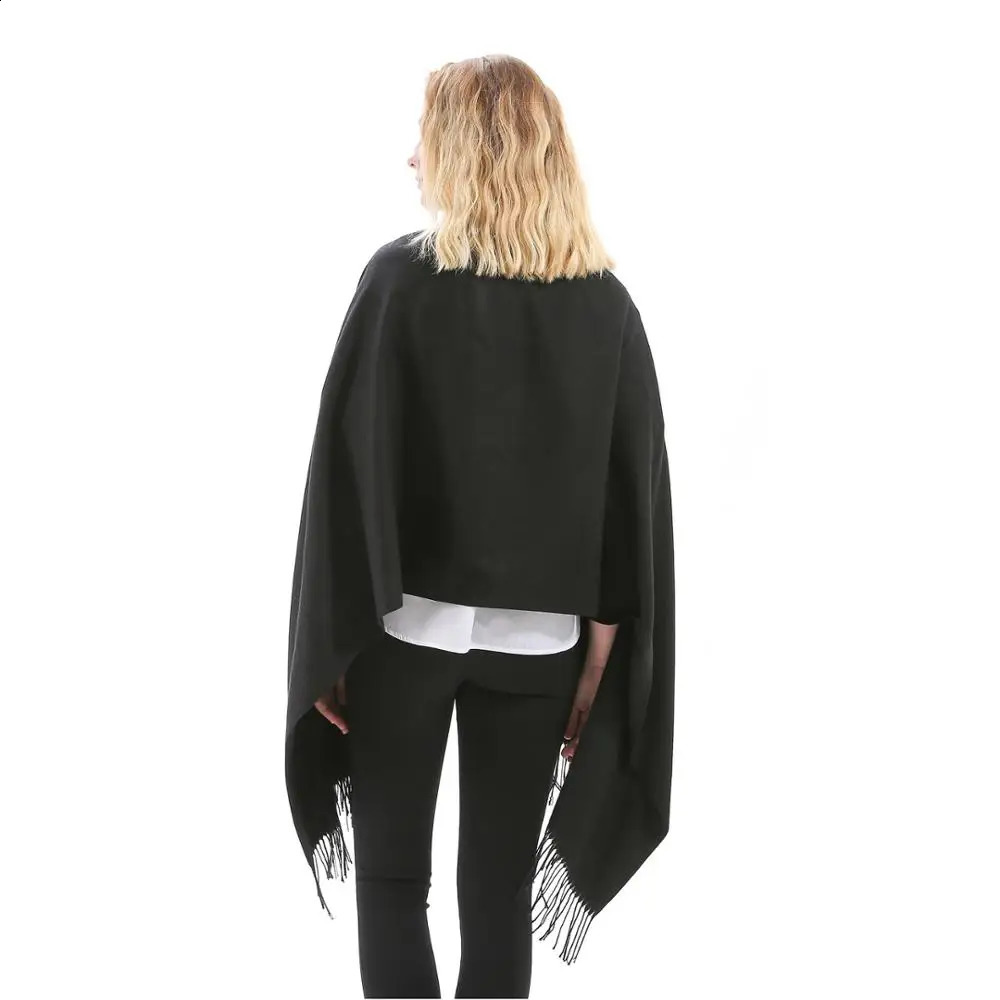 Fashion Cashmere Scarf Shawl Solid Autumn Winter Wrap Warm High Quality Soft Hijab Thick Women Pashmina Wool Orange 240828