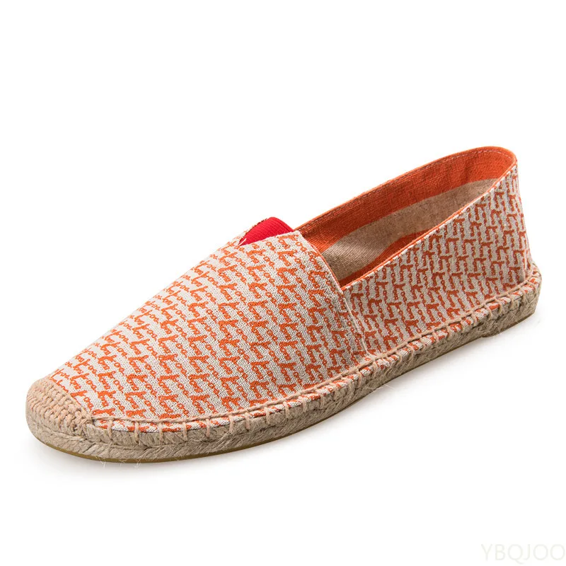 Mens Espadrilles Men Patchwork Slip on Summer Shoes Men Loafers Breathable Canvas Men Shoes Jute Wrapped Women Shoes Unisex