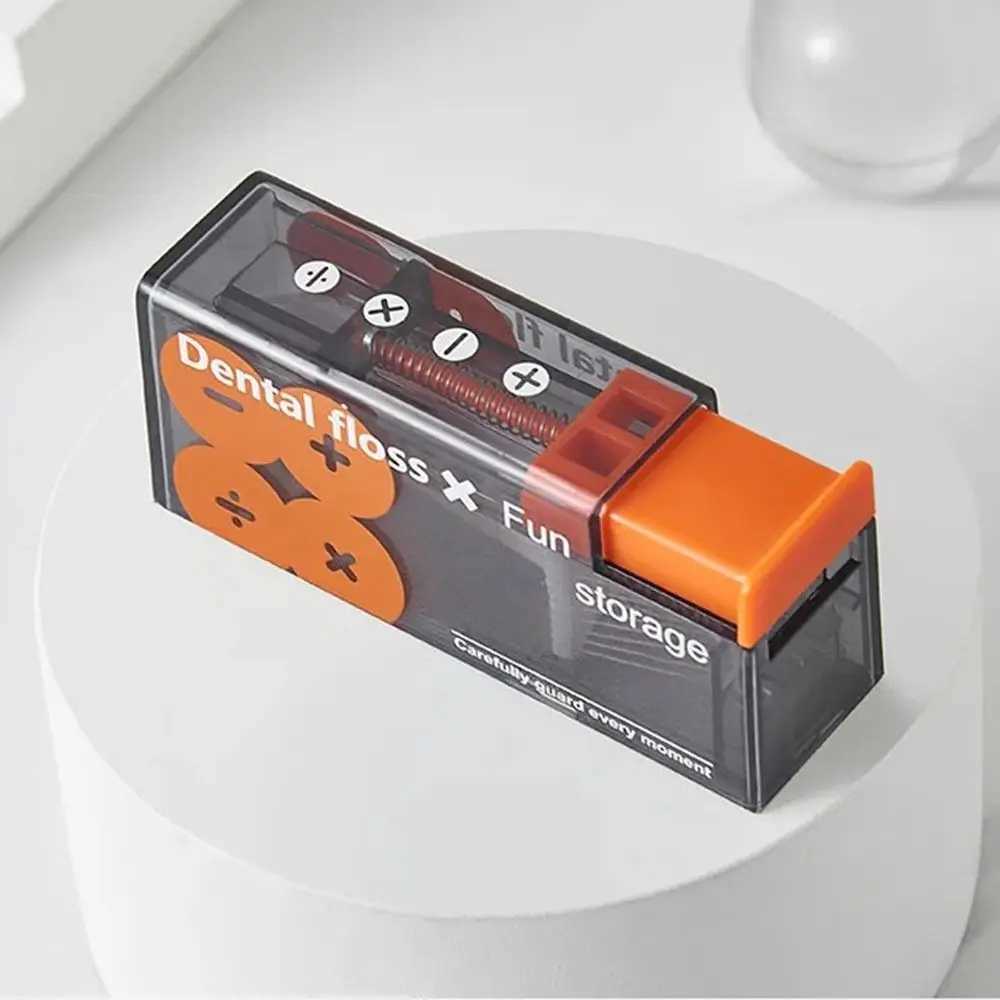 Automatic Dental Floss Storage Box Portable Thin Toothpick Dispenser With 10pcs Dental Floss Convenient Teeth Stick Case WomenXJ240830