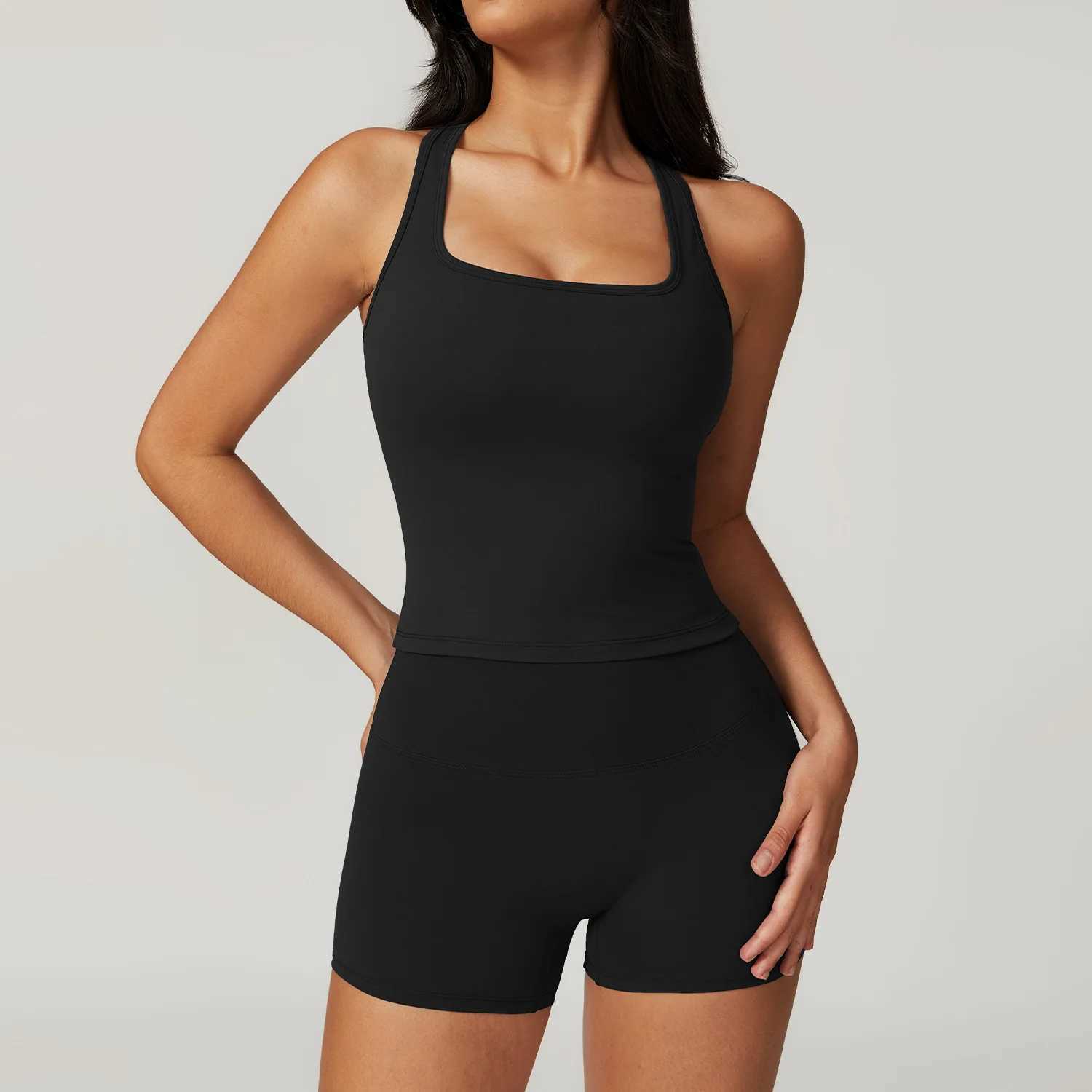 Two piece fitness yoga set for womens gym push ups running sportswear womens high waisted sportswear sportswear W250326