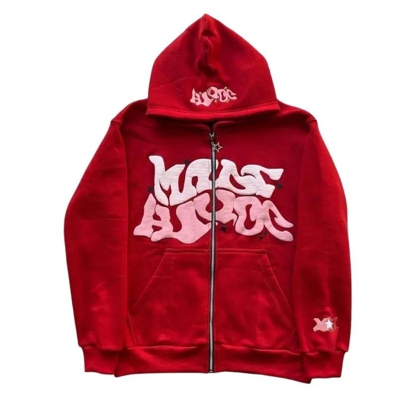 Y2K Letter Hoodie Womens AutumnWinter Harajuku Zipper Hooded Sweatshirt Mens Gothic Hip Hop Large Street Hoodie 240830