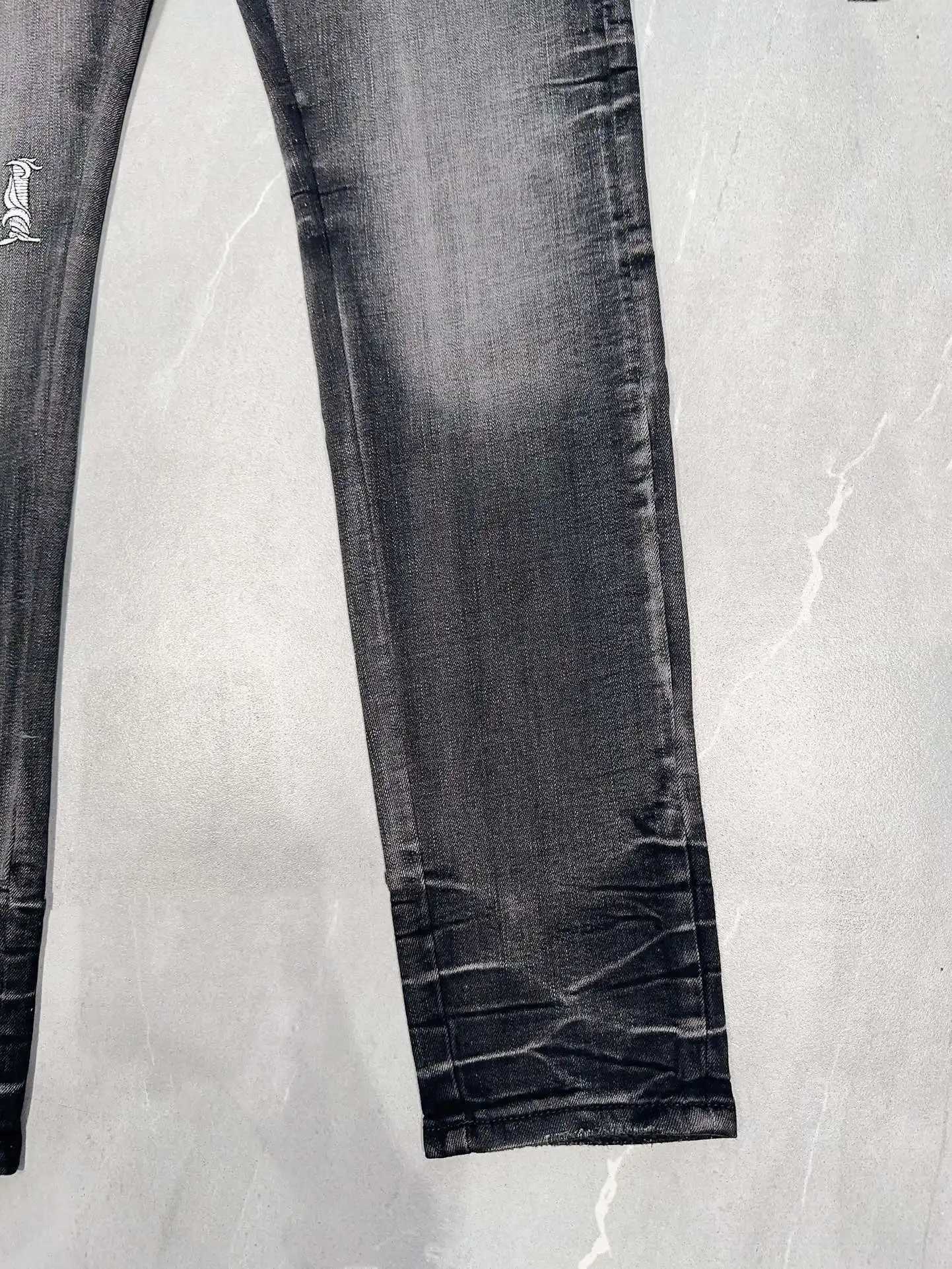 Men's Jeans Brand Skinny Fit Jeans For Men Stretchy Graphic Embroidery Denim Pants Hombre Tight Pencil Trousers Y240830UCOK
