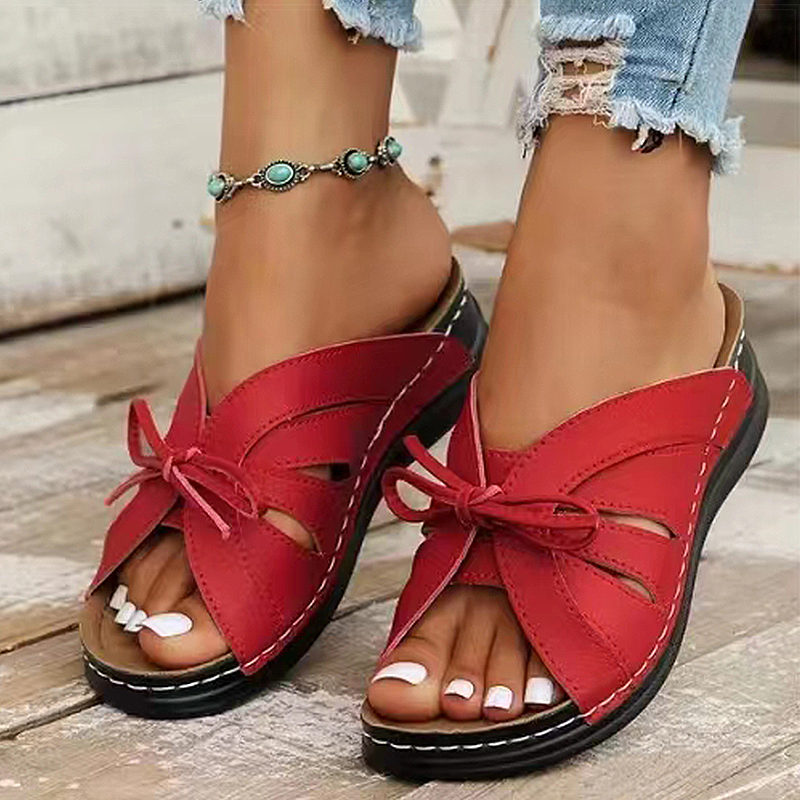 New Shoes For Women Low Heels Sandals Trend Slippers Summer Women's Footwear Red Sandalias Mujer zhanyishengli