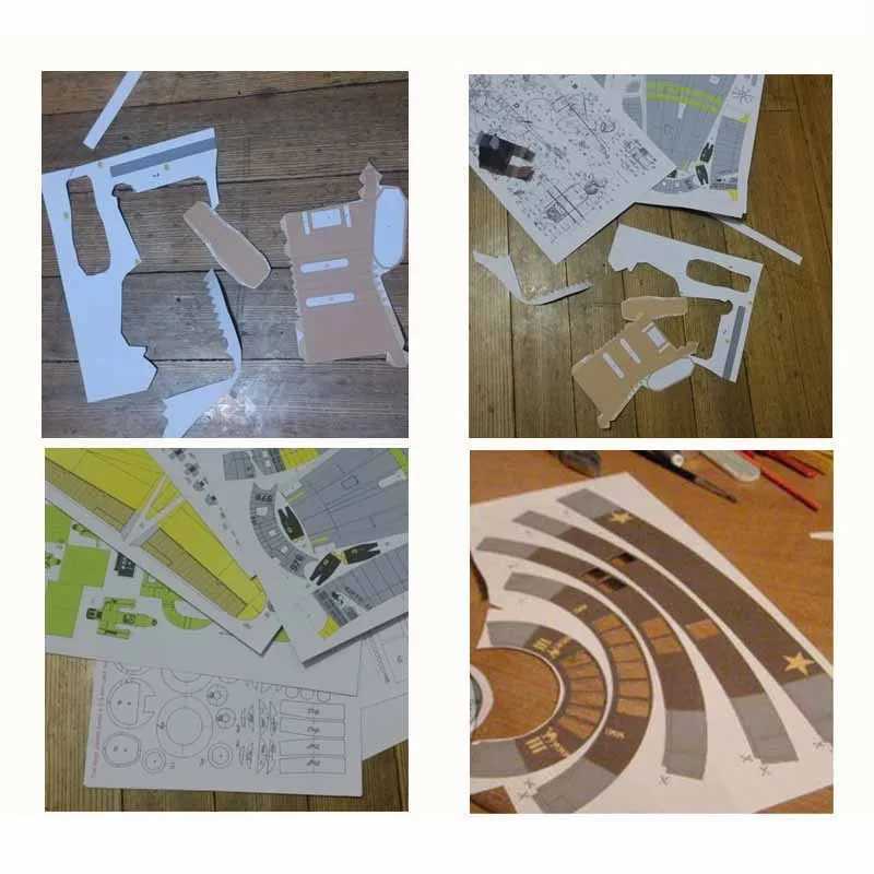 The American Black Hawk UH-60 lti-pose helicopter model DIY handmade paper airplane toy is highly difficult Free shipping