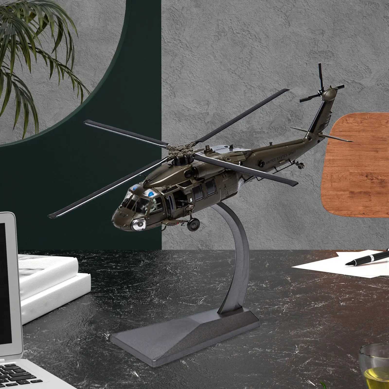1/72 scale helicopter die-casting model with detachable bracket micro airplane alloy birthday Keeke boy gift Free shipping