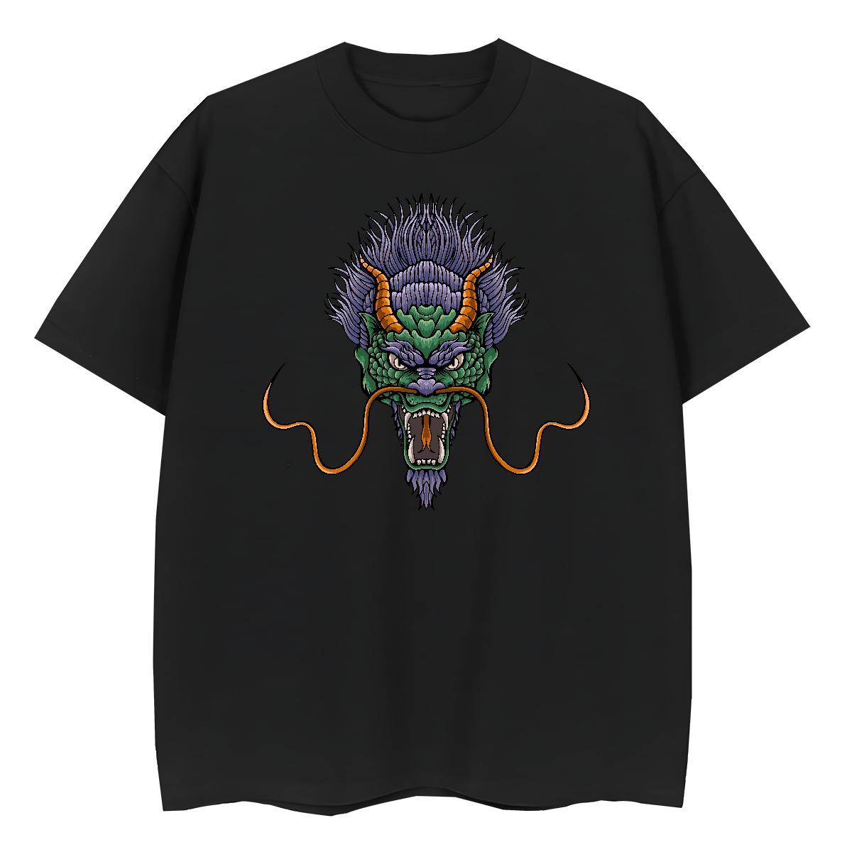 2024 DIY T Shirts Women 100% Cotton 230g Short sleeve Soft Casual Beach dragon Women Tshirts High quality Graphic Tees Shirts