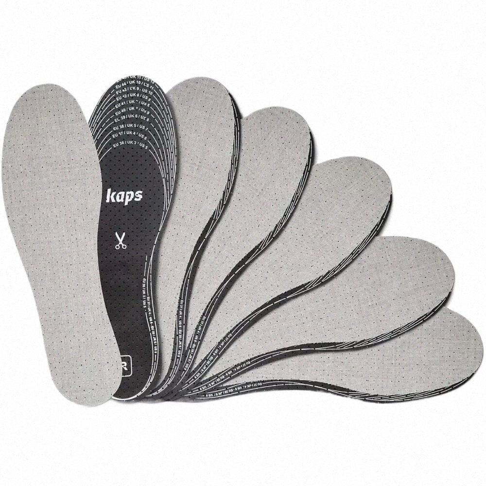 6 Pair Pack Anti Insoles Set with Odor Eating Charcoal, Shoe Inserts, Kaps Odour Stop 79I8#