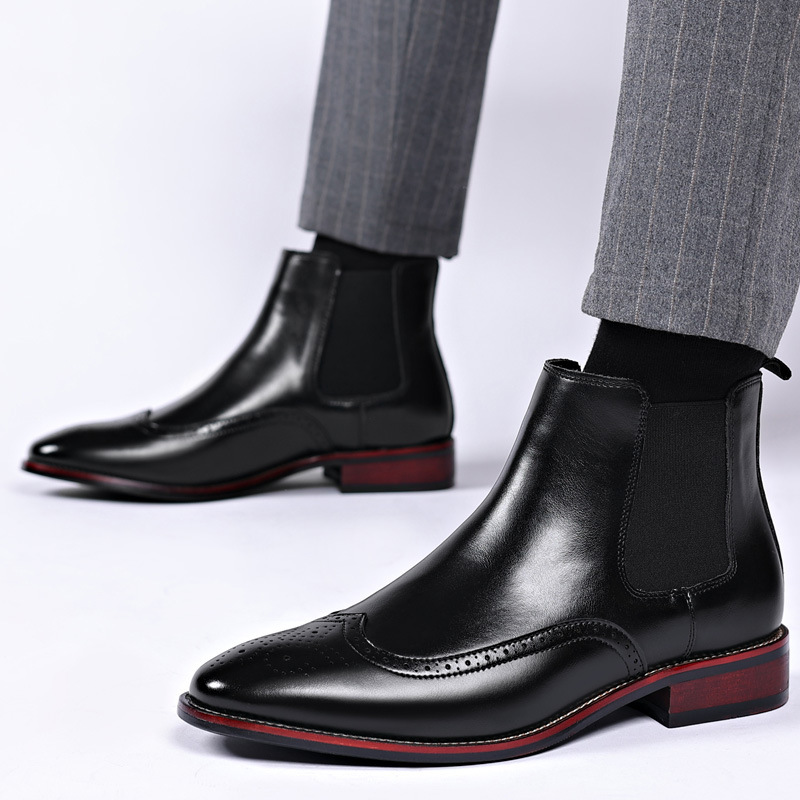 Classic Designer Chelsea Boots High Quality Business Men Leather Boots Wholesale Custom Men's Dress Shoes Martin boots