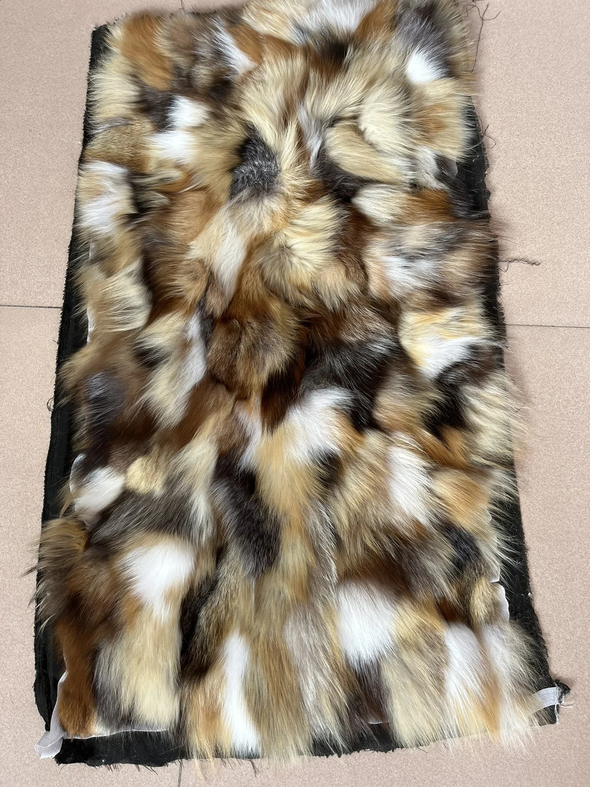 Natural fox fur board real fur blanket parka lining DIY material 240830