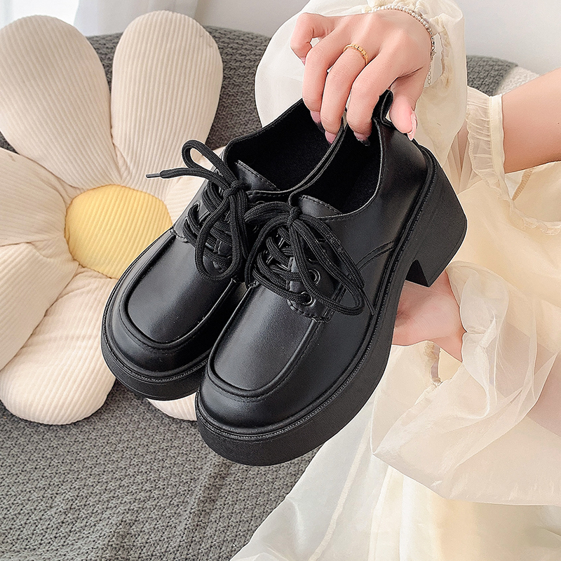 Spring New 2024 New Black Platform Flats Women Loafers Slip On Boat Shoes Designer Quality Casual Leather Oxfords
