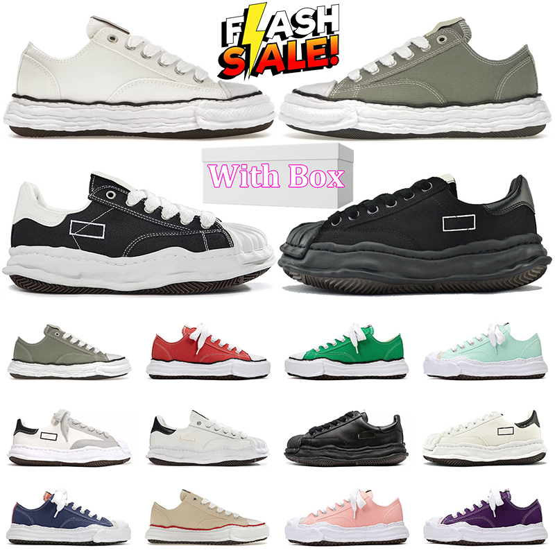 designer shoes men women platform canvas sneakers Black White Orange Blue Red mens trainer with box