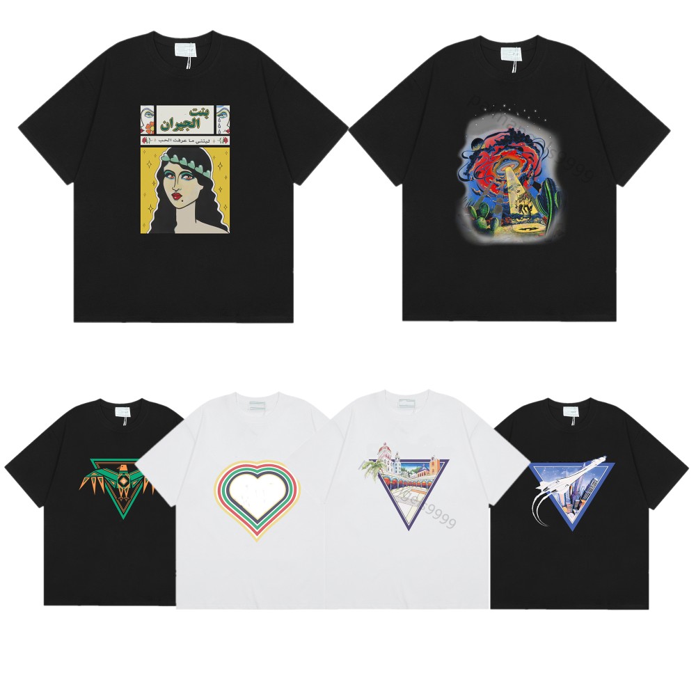 Mens t shirts Designer Tees letter printing Tee Cotton Round Collar loose Hip Hop Short Sleeve T-Shirt Fashion Men Casual Alphabet print T-Shirts