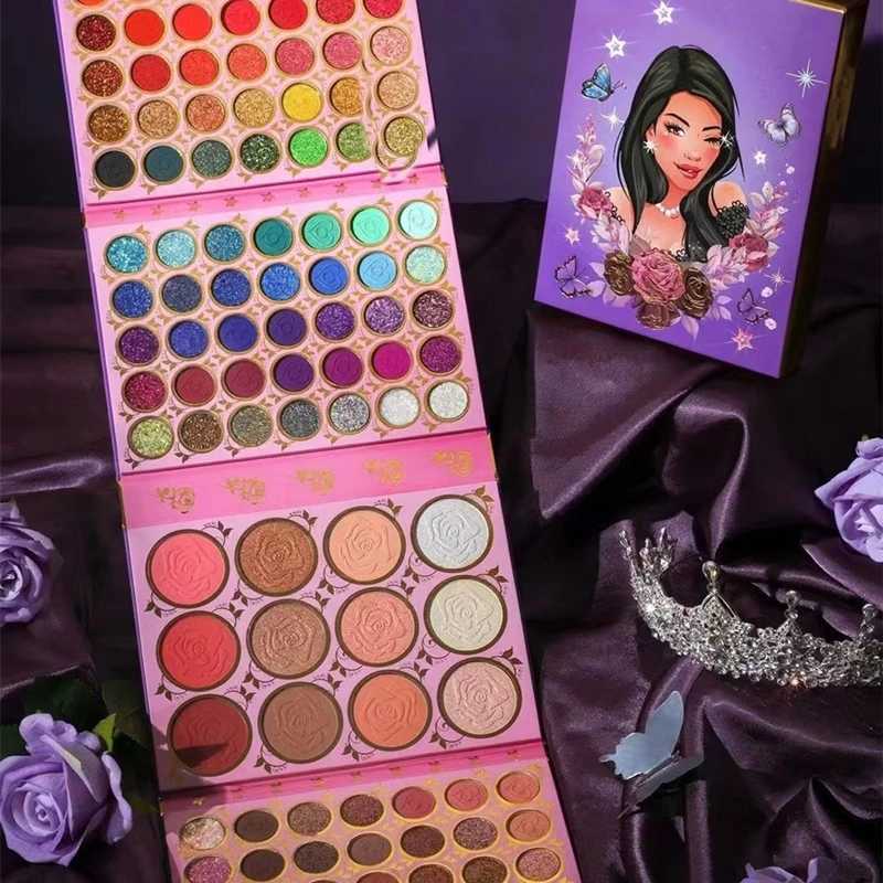 117 Colors 4 Pages Beauty Girl Matte Eyeshadow Palette Book Shimmer Highlight Blush Pigment Professional Makeup For Face Eyes W240830
