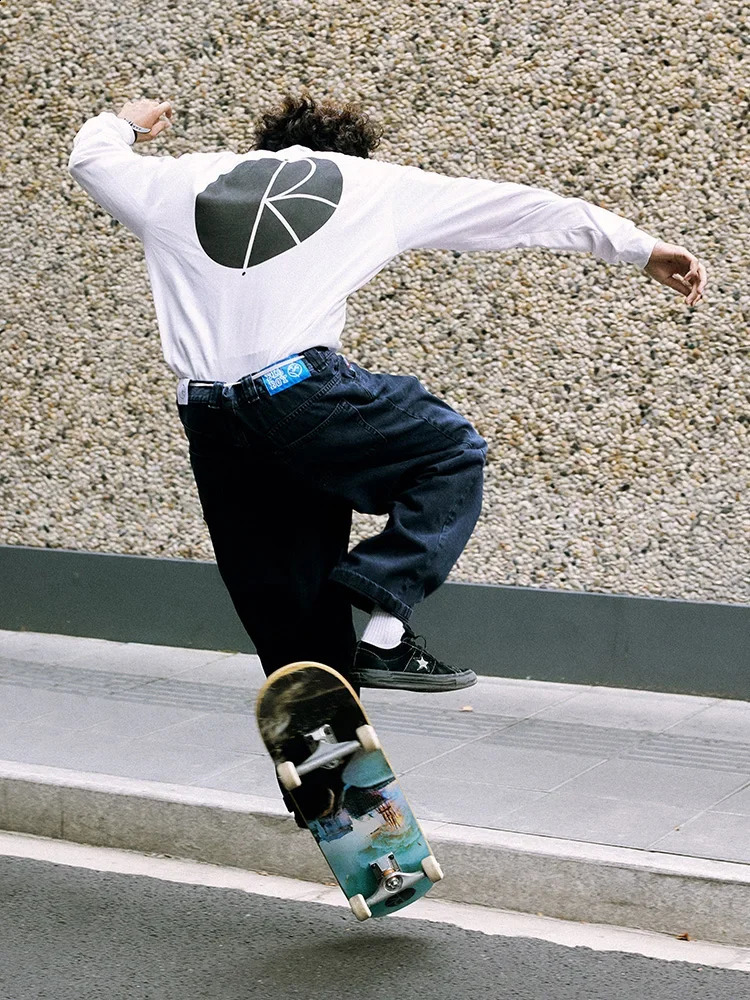 Polar Skate Co Big Boy Fashion Embroidered Pattern Jeans Mens Loose Straight Leg Daddy Pants Wide Skateboarding 240830