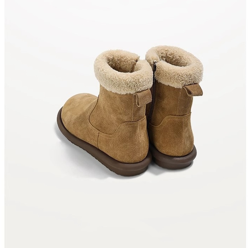 Women's AIYUQI Snow 2024 New Flat Non-slip Women Ankle Warm Winter Shoes Female Boots 054b