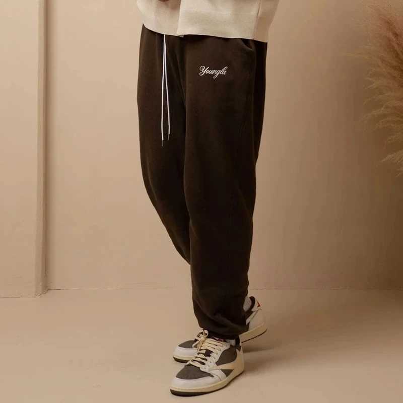Men's Pants Joggers Gym Sports Fitness Mens Sweatpants Fashion Mens Clothing American Style Casual Pants Mid Waist Drawstring Trousers Y240830C53