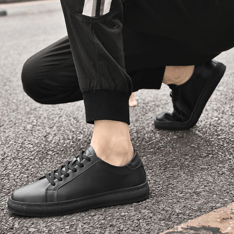 Genuine Leather Elevator Shoes for Men Flat/4cm Breathable Footwear LightWeight Sneakers Walking Shoes High Quality Soft Fashion