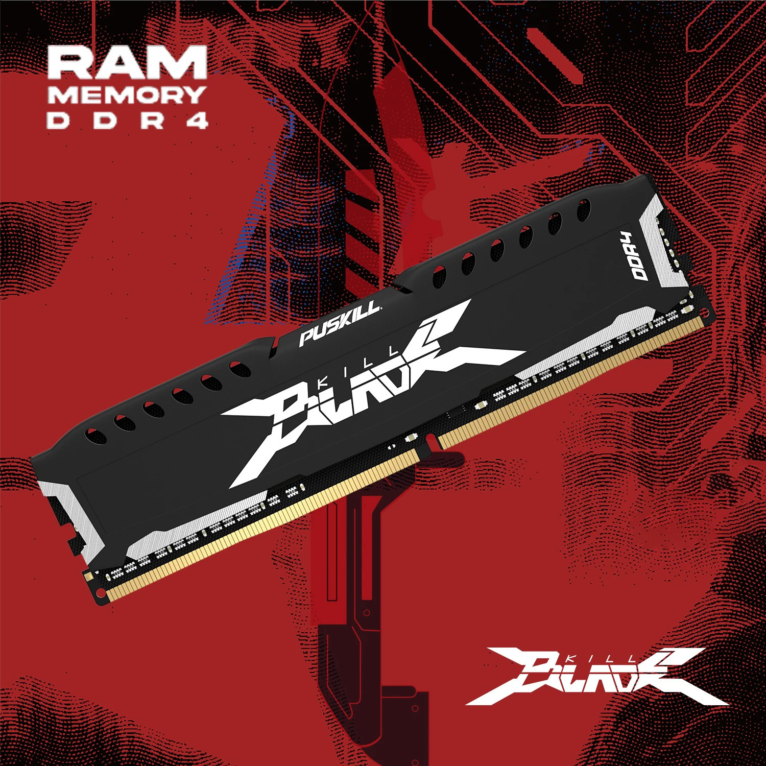 PUSKILL RAM DDR4 16GB 8GB 12V 3200MHz 2666MHz Desktop Computer UDIMM Cooling Vest Memory Memoria 240828