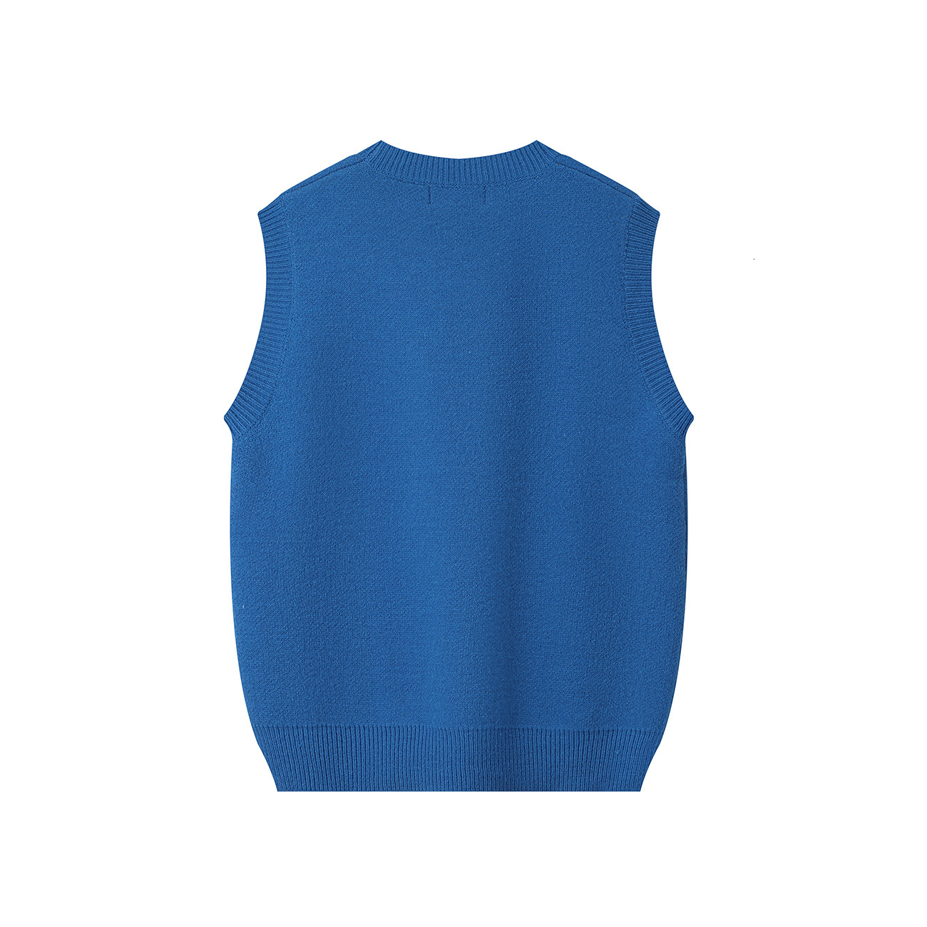 Niche Fun Cartoon Jacquard Knitted Sweater Vest with Loose and Lazy Style Round Neck Sweater