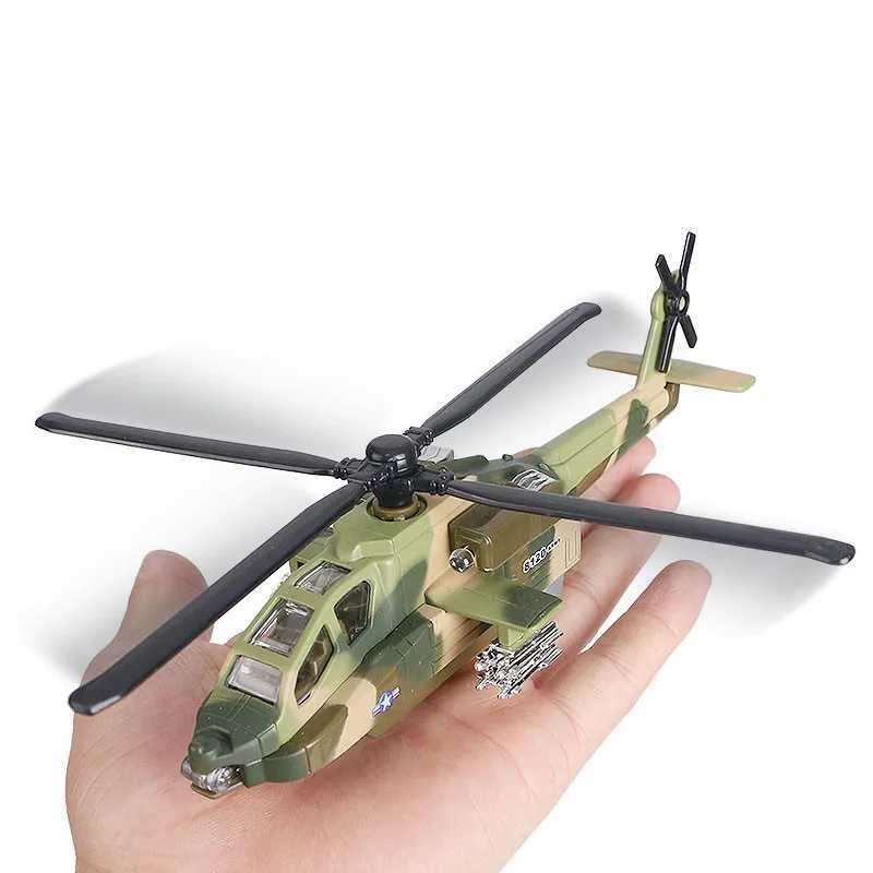 Quality allows pulling back 1 72 armed helicopter model silated sound and light aircraft die-casting alloy toys free delivery W240830 Free shipping